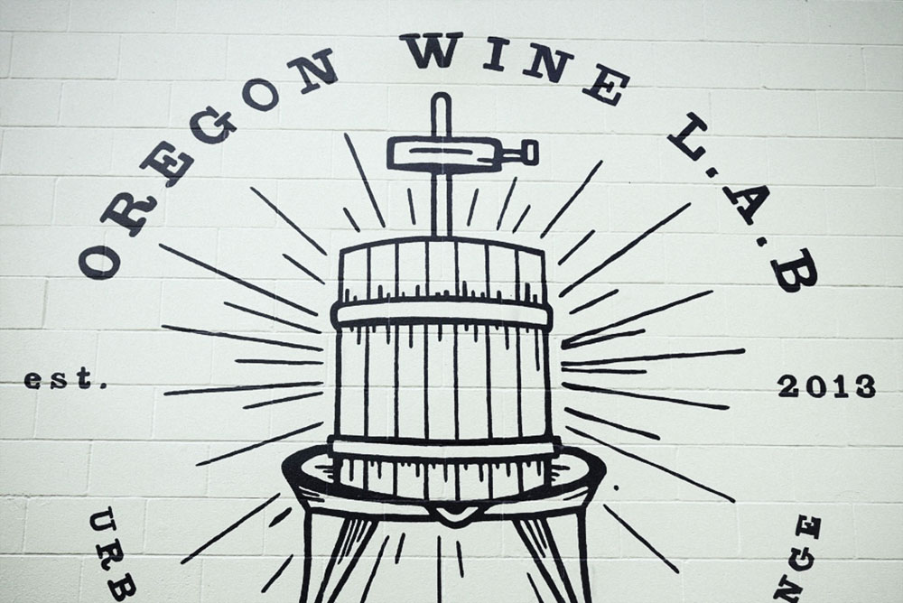 Oregon wine lab wall logo