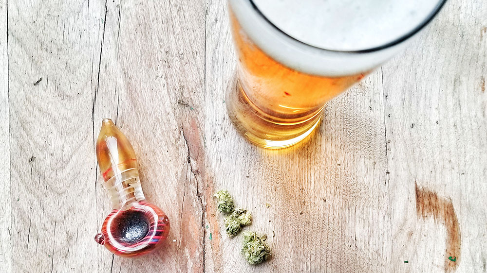 weed and beer