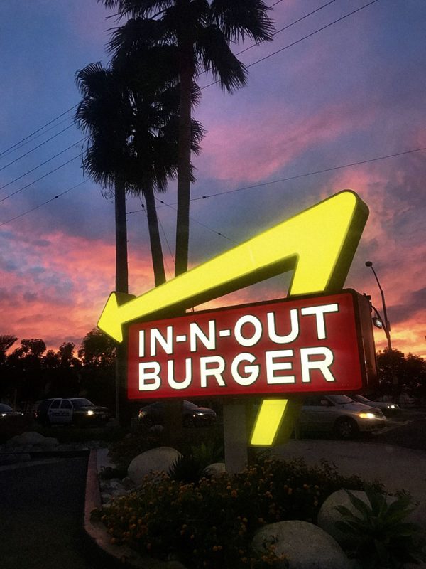 In-N-Out Burger Sign at Sunset